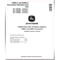 E380LC and E400LC Crawler Excavators (SN. from C000001, D000001) Operation and Test Manual (TM14402X019)