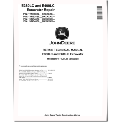 E380LC and E400LC Crawler Excavators (SN. from C000001, D000001) Repair Manual (TM14403X019)