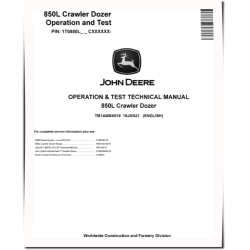 850L (SN. from C000001) Crawler Dozers Operation and Test Manual (TM14406X019)
