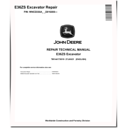 E36ZS (SN. from D016000) Compact Excavators Repair Manual (TM14417X019)
