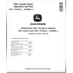 700L (SN: F383562-) Crawler Dozers Operation and Test Manual (TM14426X019)