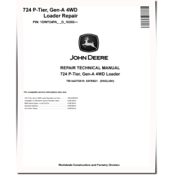 724 P-Tier (SN. from D_10283) 4WD Wheel Loaders Repair Manual (TM14437X019)