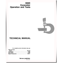 595D Wheeled Excavators Operation and Test Manual (TM1444)