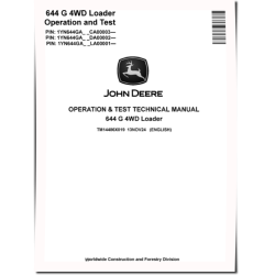 644G (SN from CA00003, DA00002, LA00001) 4WD Wheeled Loaders Operation and Test Manual (TM14486X019)