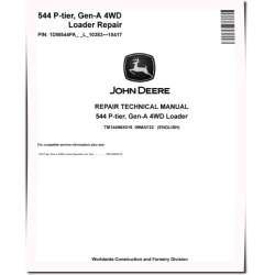 544 P-Tier (SN. L_10283-15417) 4WD Wheel Loaders Repair Manual (TM14496X019)