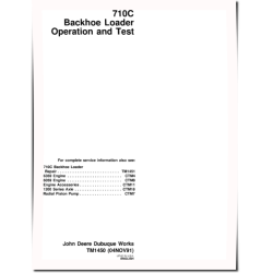 710C Backhoe Loaders Operation and Test Manual (TM1450)