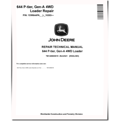644 P-Tier (SN. from L_10283) 4WD Wheel Loaders Repair Manual (TM14500X019)