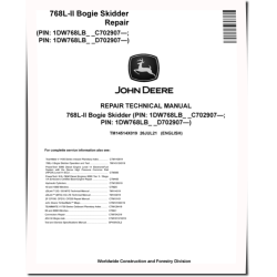 768L-II (SN: C702907-; D702907-) Bogie Skidders Repair Manual (TM14514X019)