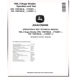768L-II (SN: F702907-; L702907-) Bogie Skidders Operation and Test Manual (TM14515X019)