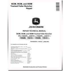 903M, 953M and 959M Tracked Feller Bunchers Repair Manual (TM14535X019)