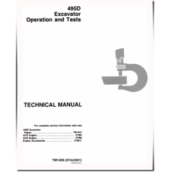 495D Wheeled Excavators Operation and Test Manual (TM1456)