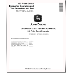 350 P-Tier (SN. from F_00001) Crawler Excavators Operation and Test Manual (TM14580X019)