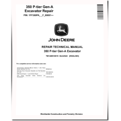 350 P-Tier (SN. from F_00001) Crawler Excavators Repair Manual (TM14581X019)