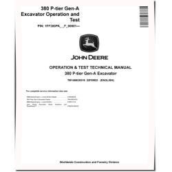 380 P-Tier (SN. from F_00001) Crawler Excavators Operation and Test Manual (TM14582X019)