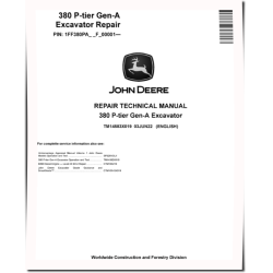 380 P-Tier (SN. from F_00001) Crawler Excavators Repair Manual (TM14583X019)
