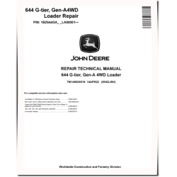 644 G-Tier (SN. from LA00001) 4WD Wheel Loaders Repair Manual (TM14593X019)