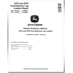 337E and 437E Knuckleboom Log Loaders Repair Manual (TM14597X019)