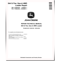 544 G-Tier (SN. from DA00001, LA00001) 4WD Wheel Loaders Repair Manual (TM14601X019)