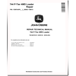 744 P-Tier (SN. L_05963-08613) 4WD Wheel Loaders Repair Manual (TM14607X019)