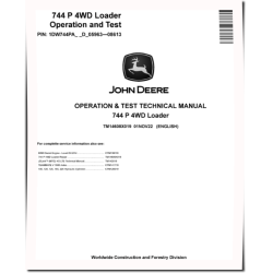 744 P-Tier (SN. D_05963-08613) 4WD Wheel Loaders Operation and Test Manual (TM14608X019)