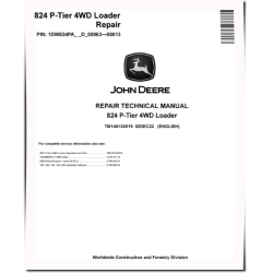 824 P-Tier (SN. D_05963-08613) 4WD Wheel Loaders Repair Manual (TM14613X019)