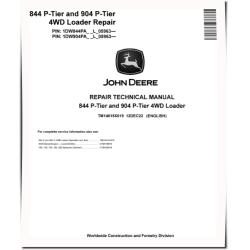 844 P-Tier and 904 P-Tier (SN. from L_05963) 4WD Wheel Loaders Repair Manual (TM14615X019)