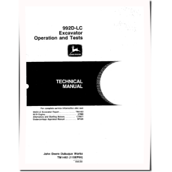 992D-LC Crawler Excavators Operation and Test Manual (TM1462)