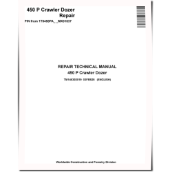 450 P (SN from MX01837) Crawler Dozers Repair Manual (TM14630X019)