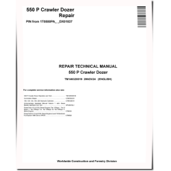 550 P (SN from DX01837) Crawler Dozers Repair Manual (TM14632X019)