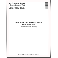 550 P (SN from LX01837, MX01837) Crawler Dozers Operation and Test Manual (TM14633X019)