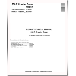 550 P (SN from LX01837, MX01837) Crawler Dozers Repair Manual (TM14634X019)