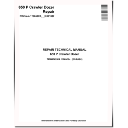 650 P (SN from DX01837) Crawler Dozers Repair Manual (TM14636X019)