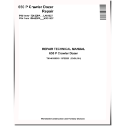 650 P (SN from LX01837, MX01837) Crawler Dozers Repair Manual (TM14638X019)