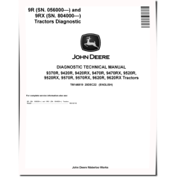 9370R, 9420R, 9470R, 9520R, 9570R, 9620R Articulated Tractors, 9420RX, 9470RX, 9520RX, 9570RX and 9620RX Articulated Tracked Tractors Diagnostic Manual (TM146819)