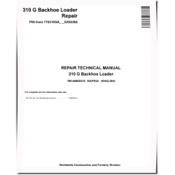 310G (SN from GX02265) Backhoe Loaders Repair Manual (TM14688X019)