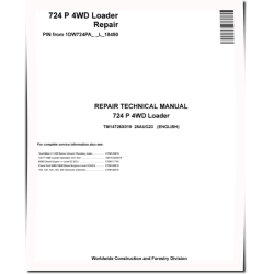724P (SN from 18490) 4WD Wheeled Loaders Repair Manual (TM14726X019)