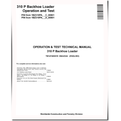 310P (SN from C_ 00001, D_ 00001) Backhoe Loaders Operation and Test Manual (TM14740X019)