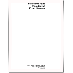 F510 and F525 Residential Front Mowers Technical Manual (TM1475)