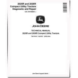 2025R and 2026R Compact Utility Tractors (SN. from HH100001) Technical Manual (TM147619)