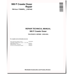 950 P (SN from CX07442) Crawler Dozers Repair Manual (TM14763X019)