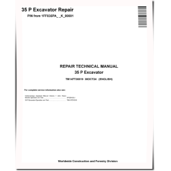 35P (SN from K_ 00001) Compact Excavators Repair Manual (TM14773X019)