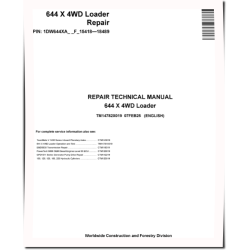 644X (SN: 15418-18489) 4WD Wheeled Loaders Repair Manual (TM14782X019)