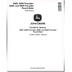 460R, 460R Precutter, 560R and 560R Precutter Round Balers (North American Edition) Technical Manual (TM148019)