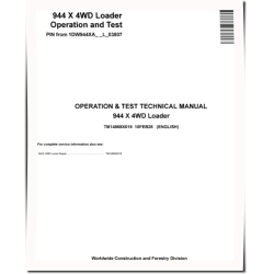 944X (SN from 03807) 4WD Wheeled Loaders Operation and Test Manual (TM14868X019)