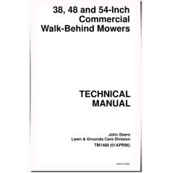 38 inch, 48 inch and 54 inch Commercial Walk-Behind Mowers Technical Manual (TM1488)