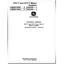 670 P and 672 P (SN. from F000001) Motor Graders Technical Manual (TM14902X019)