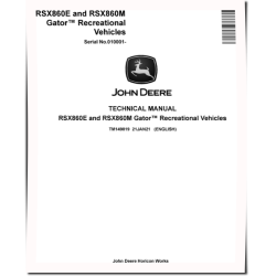 RSX860E and RSX860M Gator Recreational Vehicles (SN. from 010001) Technical Manual (TM149819)