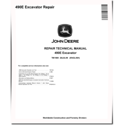 490E Crawler Excavators Repair Manual (TM1505)