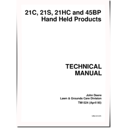 21C, 21S Cutter Trimmers, 45BP Blowers and 21HC Hedge Clippers Technical Manual (TM1524)