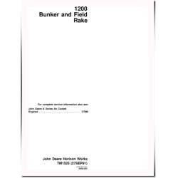 1200 Bunker and Field Rake Technical Manual (TM1525)